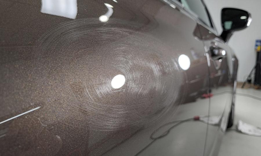 Paint correction before sample